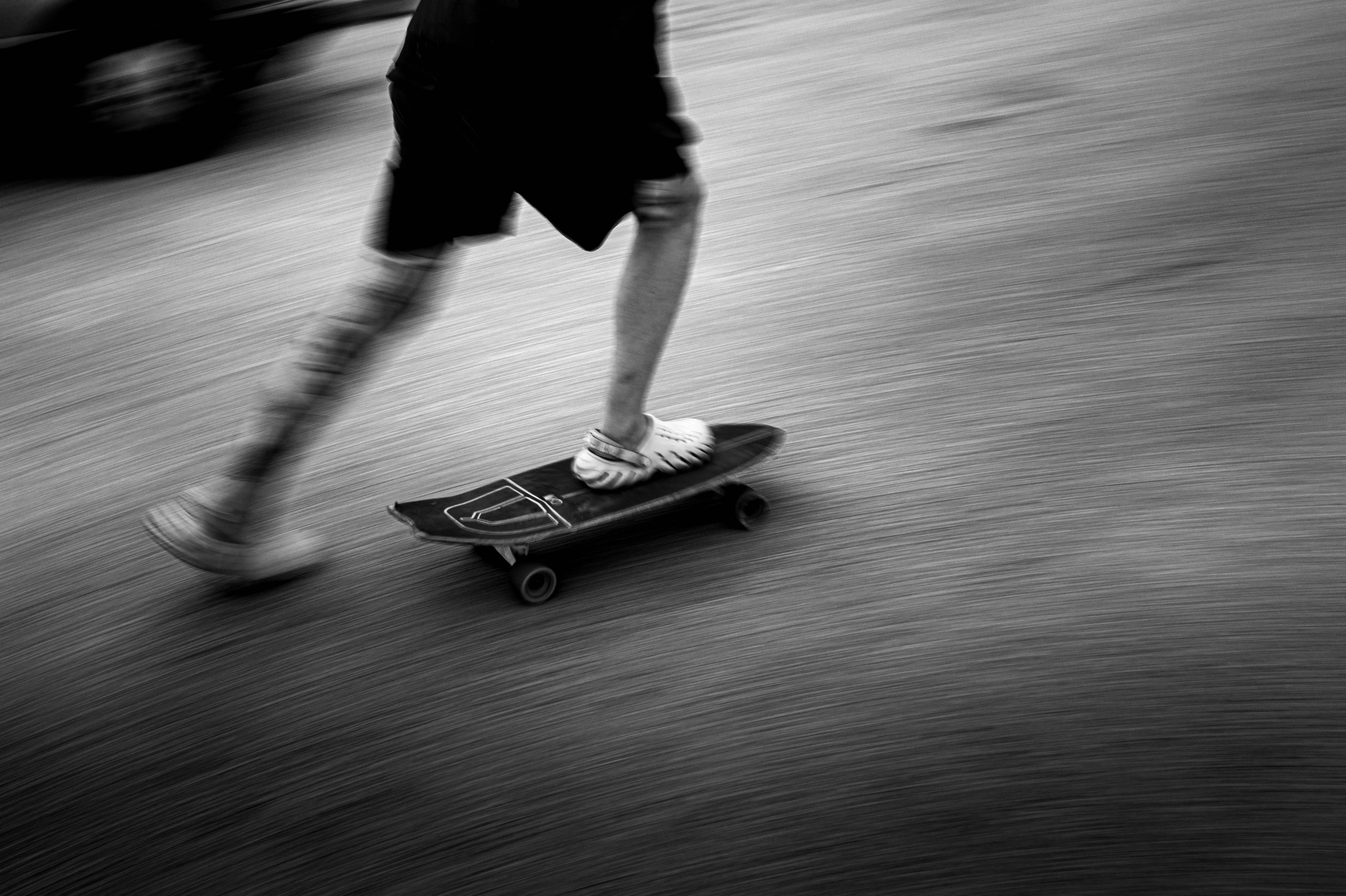 Surf skate and crocs